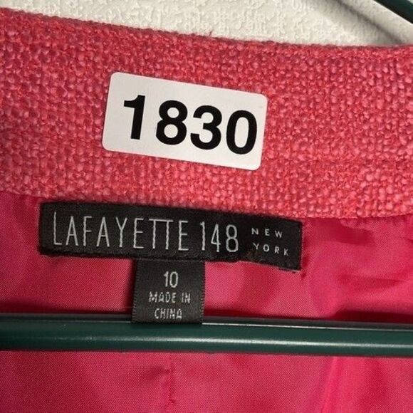 NWOT Lafayette 148 New York Lined Tweed Open Front Blazer Jacket Women Size 10 - Picture 2 of 10